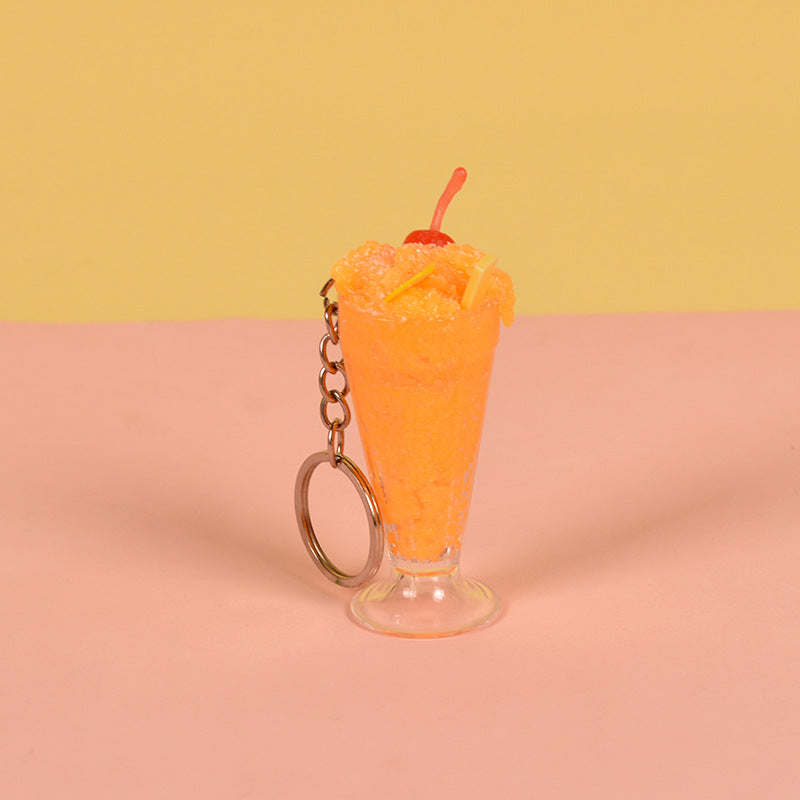 Wholesale Simulation Ice Cream Sundae PVC Keychains